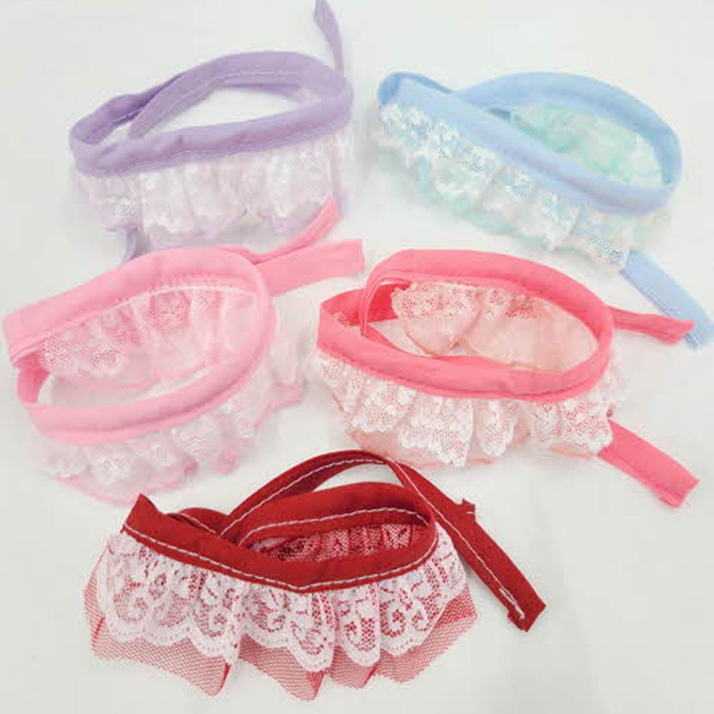 강아지 레이스 스카프 1P 반려견 미용 반다나 케이프 ONE SIZE