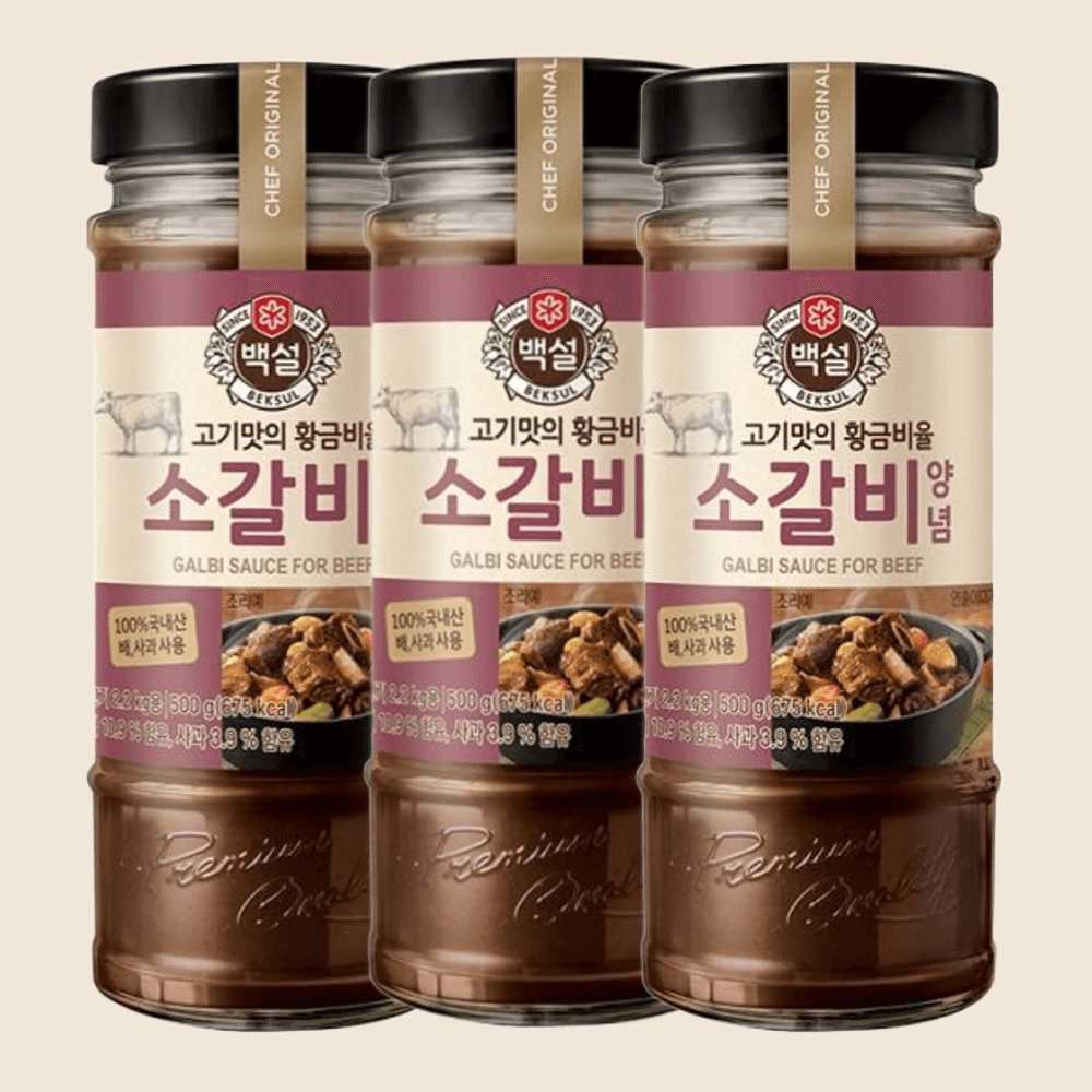 백설 소갈비양념 500g 3개 갈비소스 갈비찜 고기요기소스