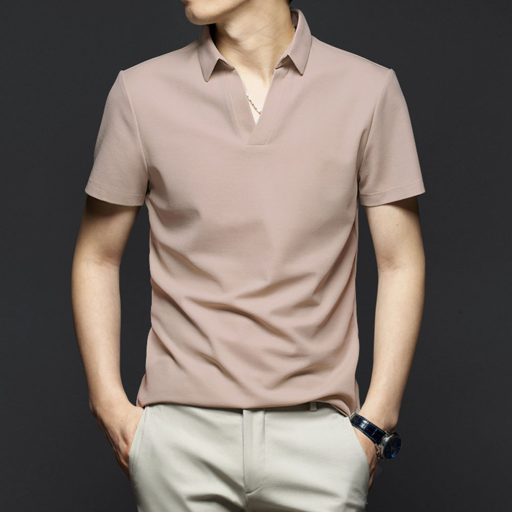 깨비몰 브이넥폴로티 봄여름 면실크 카라티 반팔티