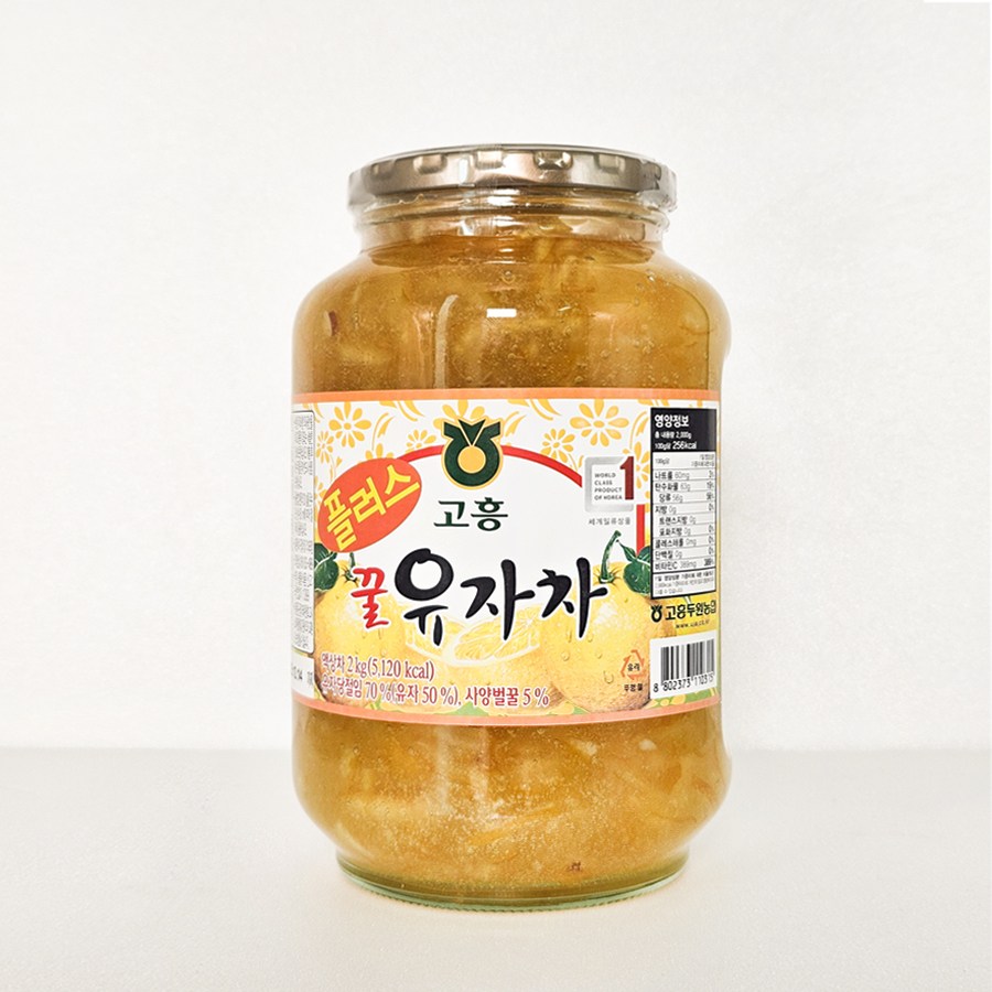 프리미엄브랜드 두힐 고흥 유자청 2kg 1개입 1개