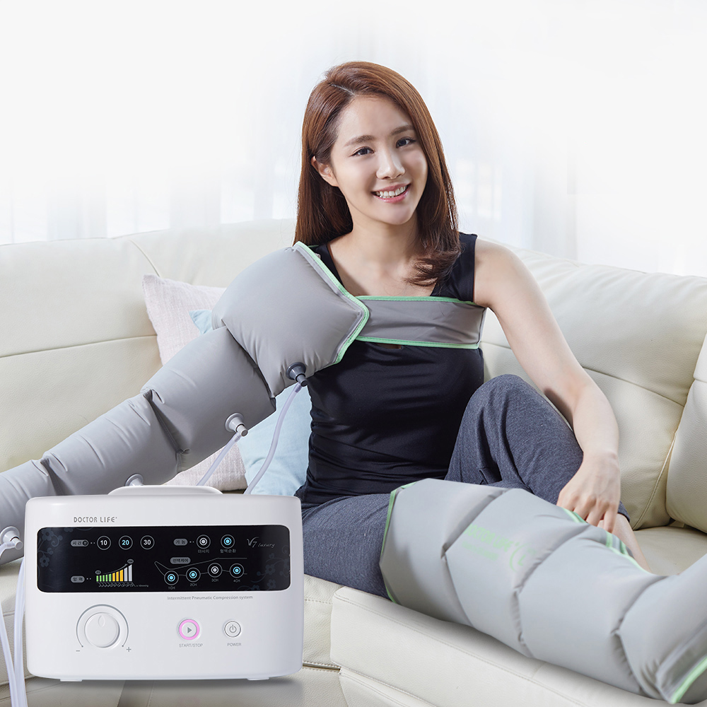 대성마리프 닥터라이프 공기압 4구 일반형커프 종아리 다리 팔 사지압박순환장치 다리+팔SET