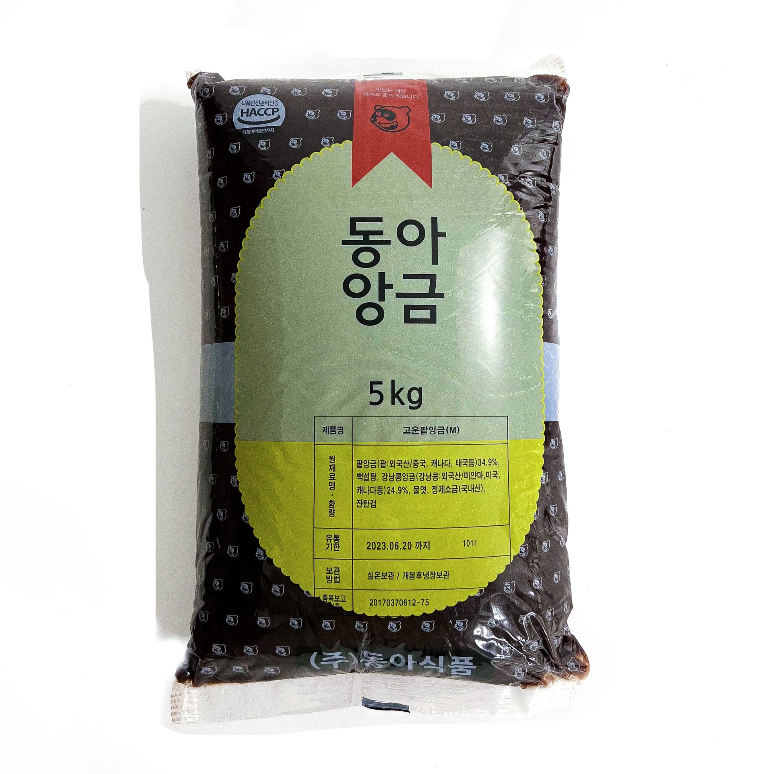 동아 달달한 팥앙금 고운팥앙금 5kg 1개