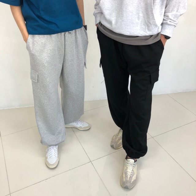 모모멘 탄탄 조거 와이드 트레이닝 팬츠 L
