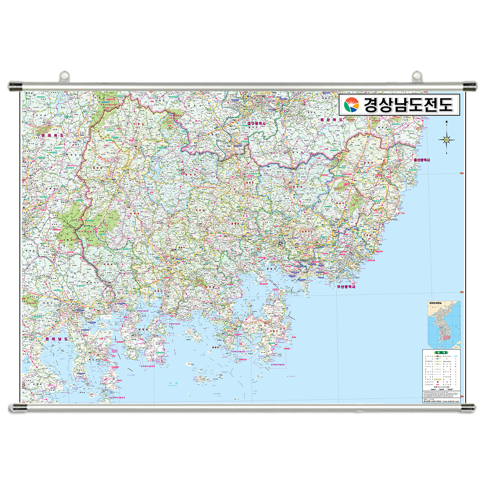 경상남도전도 소size 족자형 경상남도지도 경남전도 경남지도