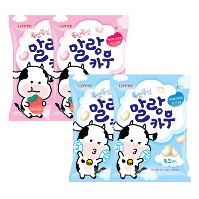 말랑카우 158g 밀크 2팩 딸기 2팩