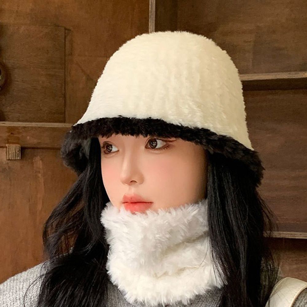 윈터라인 버킷햇 털모자 여성 벙거지 겨울 모자