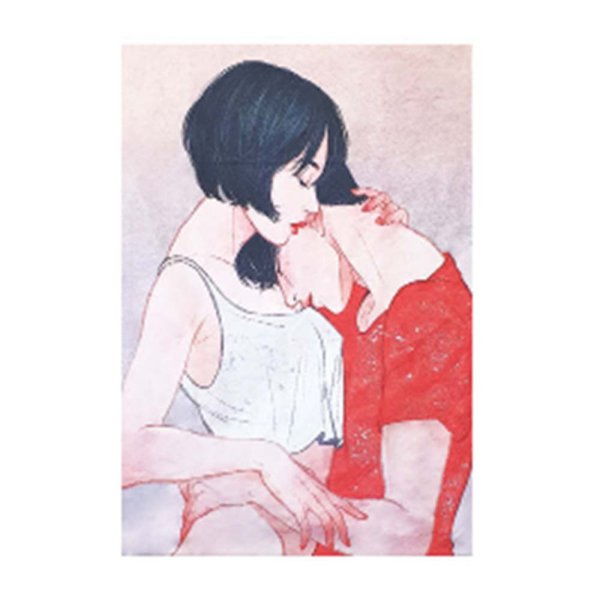 패브릭포스터 인테리어 커플세로 벽장식 중 카페 거실