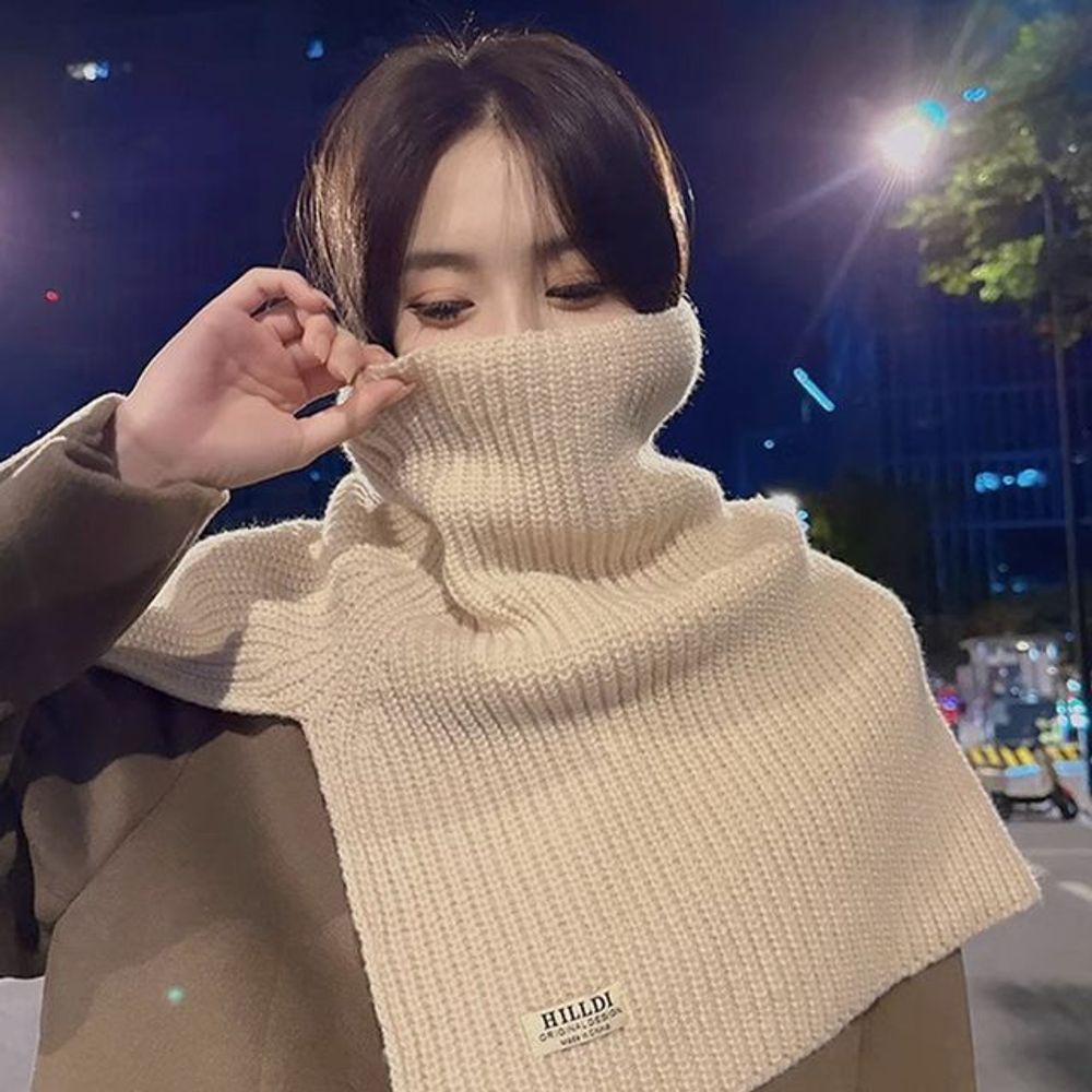ARQ 니트 숄더 터틀넥 겨울 넥워머 목폴라 니트숄더터틀넥