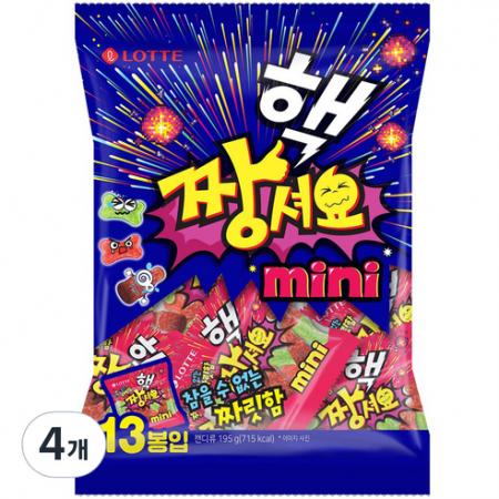 롯데제과 핵짱셔요 미니 젤리 195g 3개