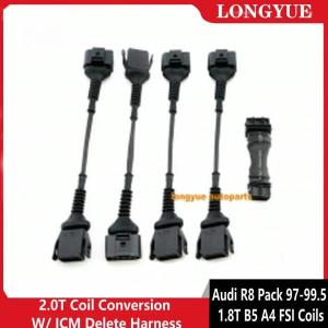 Audi R8 팩 97-2 0 99 5 T B5 A4 FSI 코일용 ICM 삭제 하네스 키트 1 8T 변환 3-4 개 접점