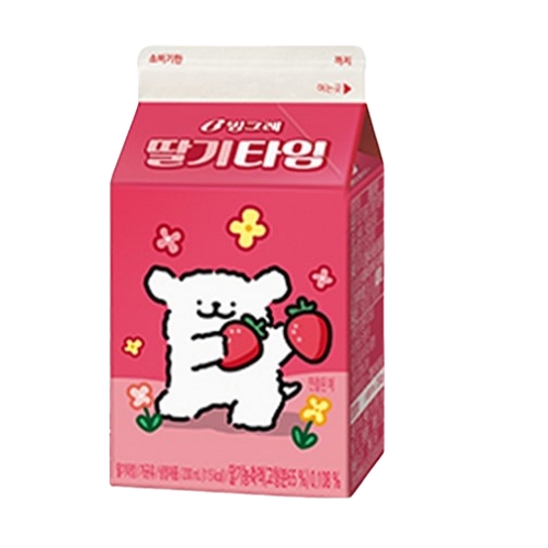 빙그레 빙그레 딸기타임 200ml
