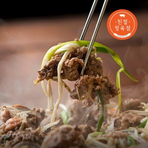 친절정육점 간장양념파 소불고기 500g 캠핑고기 파불고기 양념육