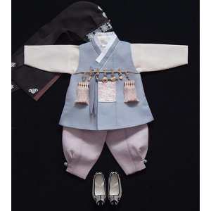 정원한복 태건쾌자 하늘남아 백일 돌 유아 키즈 주니어한복