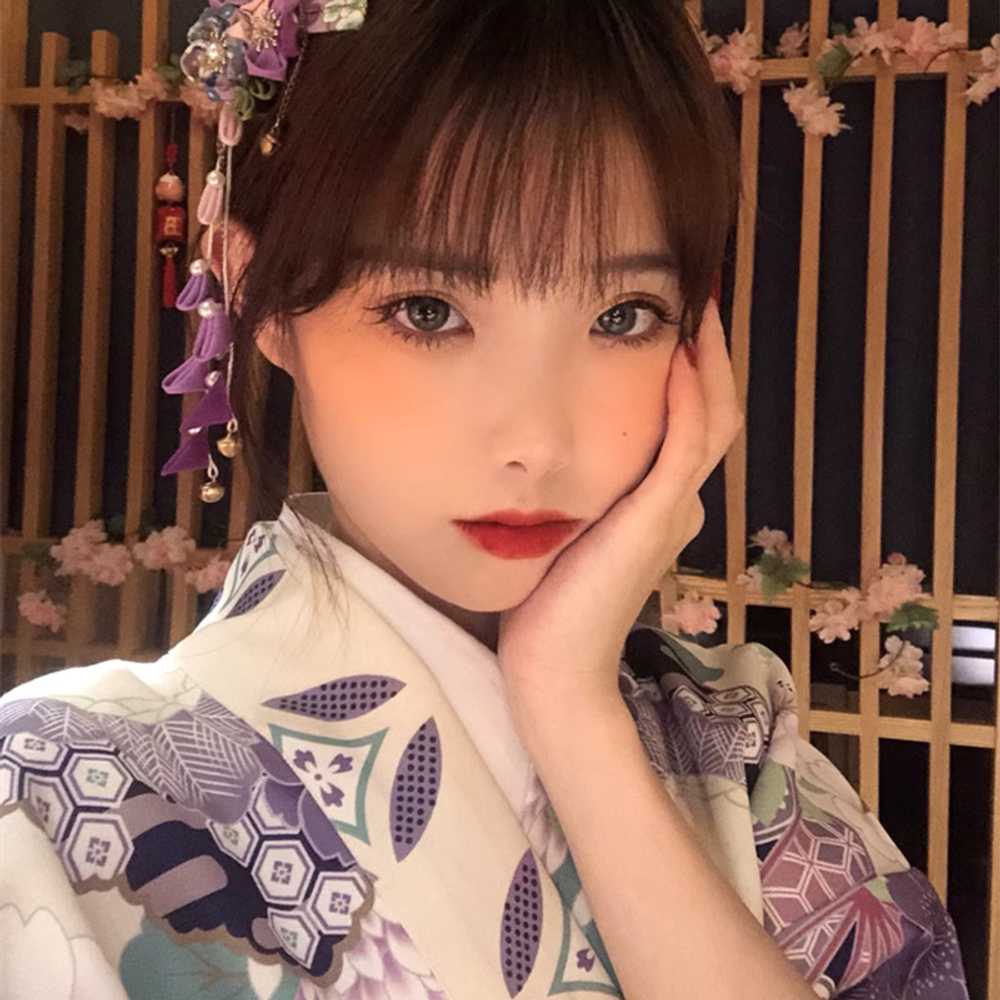 기모노 유카타 여성 코스프레 의상 꽃 전통의상 코스튬 스타일