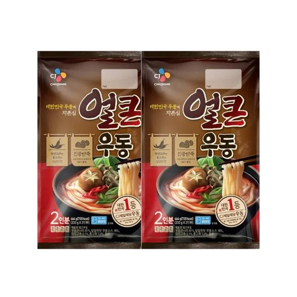 CJ제일제당 CJ제일제당 소문난 가쓰오얼큰우동2인분x2개 CJ제일제당 홈파티음식 간편식 캠핑요리 요리레시피 야식 감칠맛업