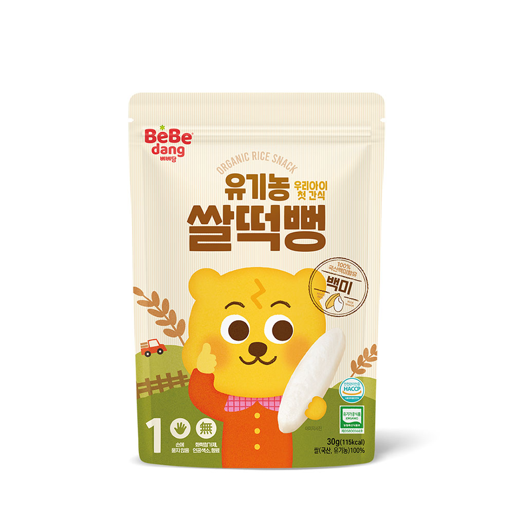 그린원푸드 베베당 유기농 쌀떡뻥 백미