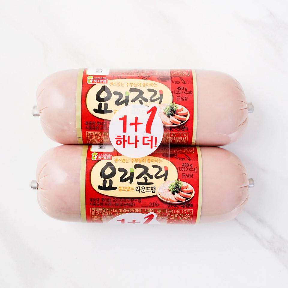 롯데웰푸드 롯데햄 요리조리 라운드햄 390g