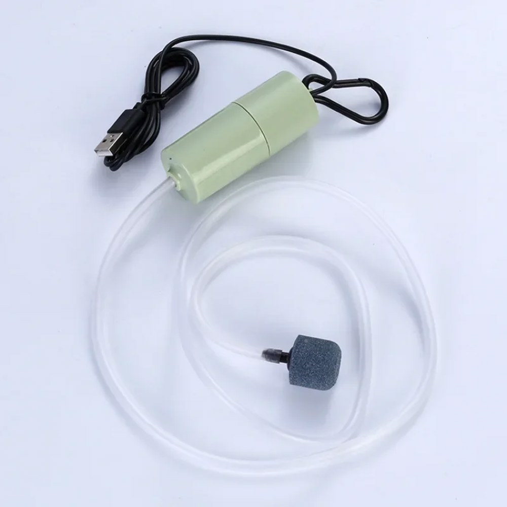 펌프 돌 미니 자동 산소 액세서리 USB 기와 수족관 물고기 휴대용 탱크 공기 Bla