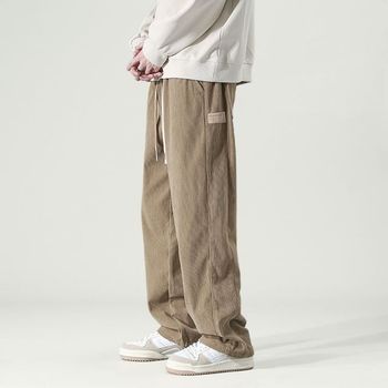 남자 코듀로이 와이드팬츠 편한 골덴바지 통바지