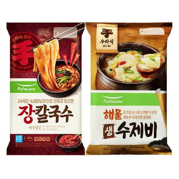 풀무원 풀무원 칼제비4인SET 장칼국수 2인 해물수제비 2인 1세트 캠핑 해장 신혼부부