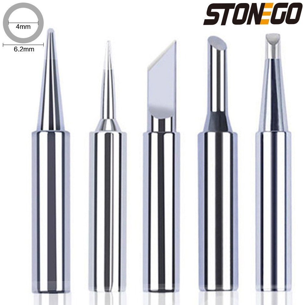STONEGO 5PCS 10PCS 납땜 인두 팁 헤드 세트 DIY 전기 교체