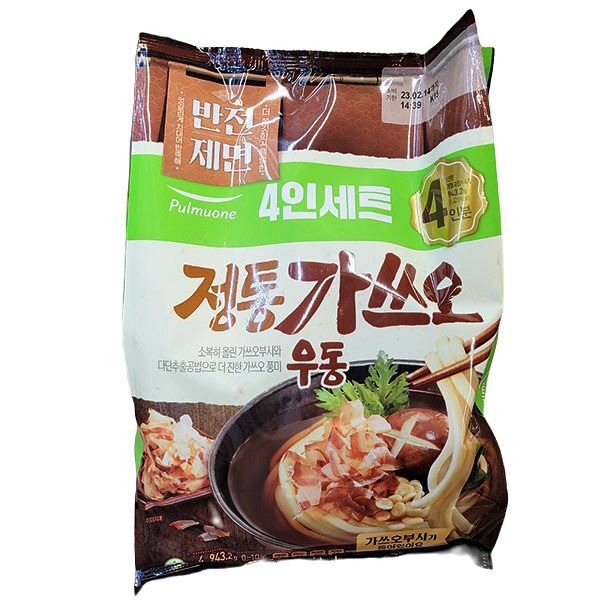 셀러허브 식품 반전제면 정통 가쓰오 우동 4인 940g x 1개 28148