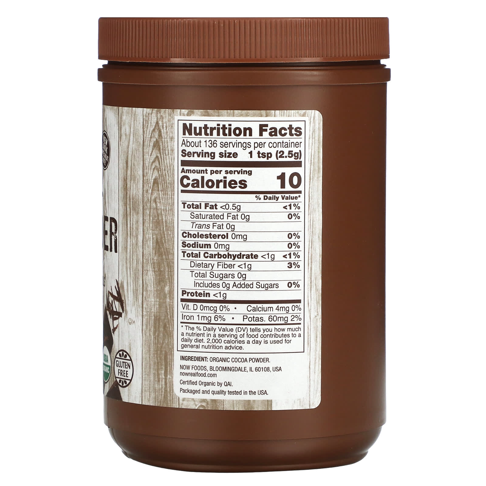 나우푸드 나우푸드 코코아 가루 분말 파우더 핫초코 무가당 카카오 Cocoa Lovers 340g 12oz 2 1 3개
