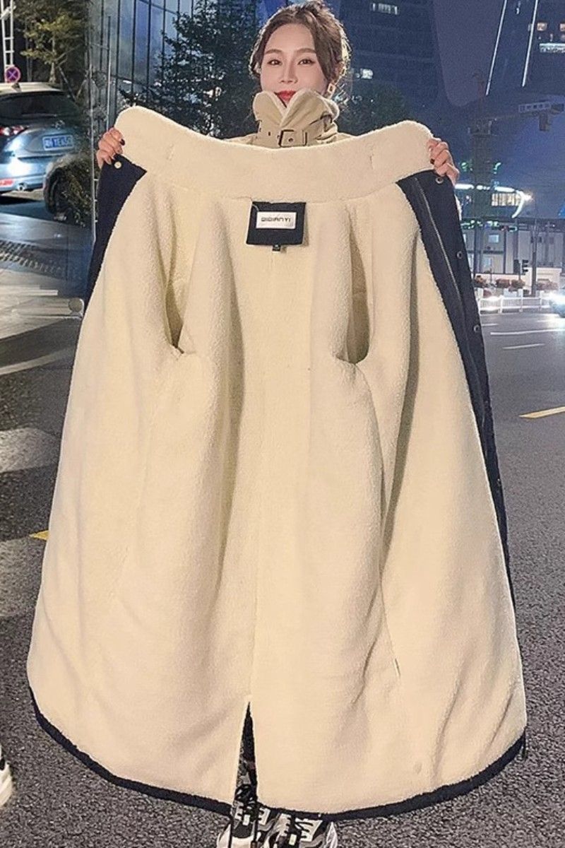 롱코트 루즈핏코트 오버핏코트 아우터 캐주얼 양털 후리스 도톰 두꺼운 겨울
