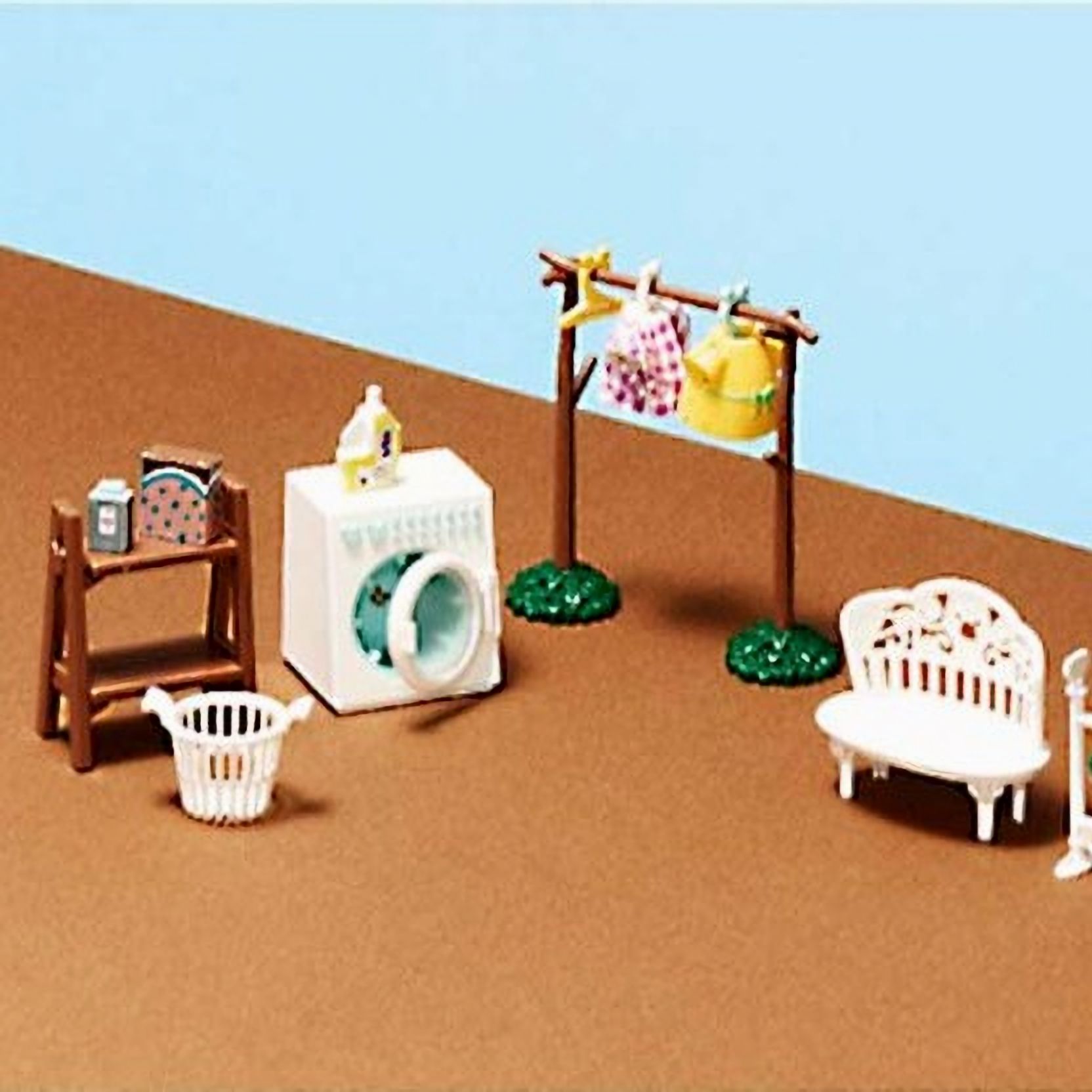 하코룸 빨래방 곰택1 미니어쳐 diy 장식 선물 조립