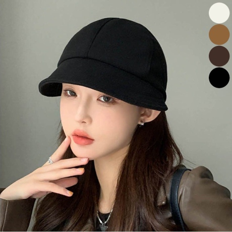 여성 숏챙 버킷햇 벙거지모자 스트링 두상 조절 모자