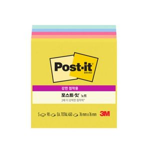 포스트-잇 강한점착용 노트 컬렉션팩 654-5 썸머조이