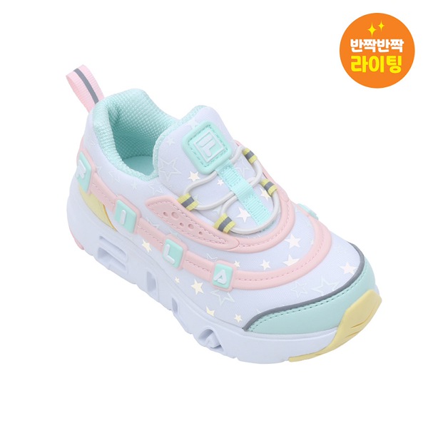 토박스 토박스 휠라 휠라키즈 꾸미라이트 LED 운동화 FLKCD1TSGU12