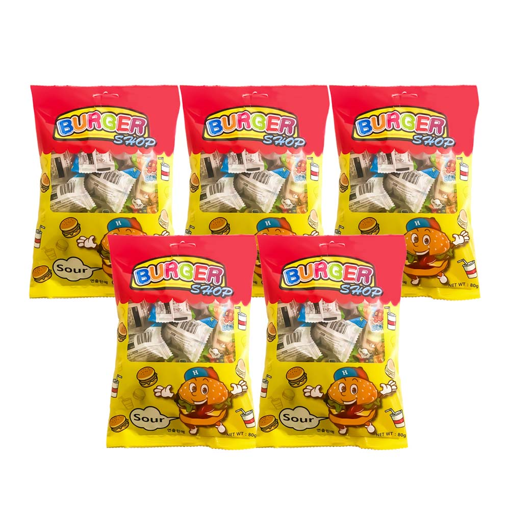 사우어 버거모양 구미 80g x 5봉지 햄버거젤리