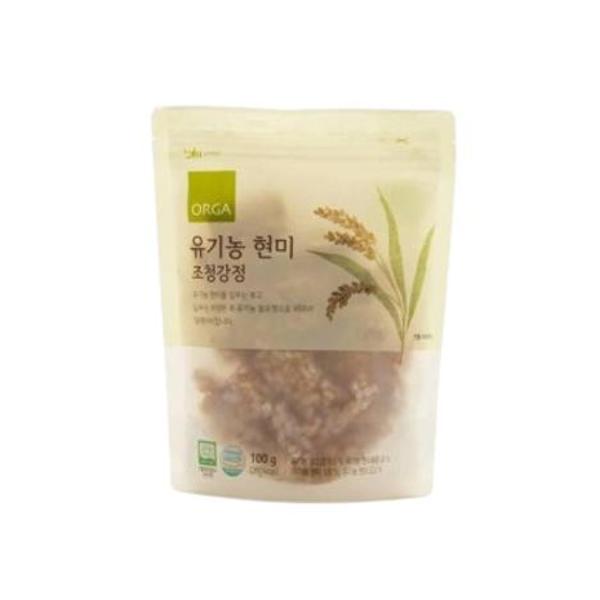 올가 올가 유기농 현미조청강정 100g 답례품 돌쟁이 카페 핑거 유아 옛날과자 어르신