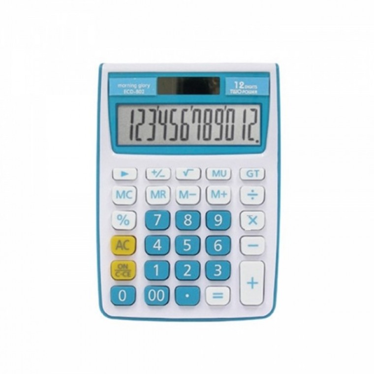ECD 802 컬러계산기 12자리 계산기 led화면