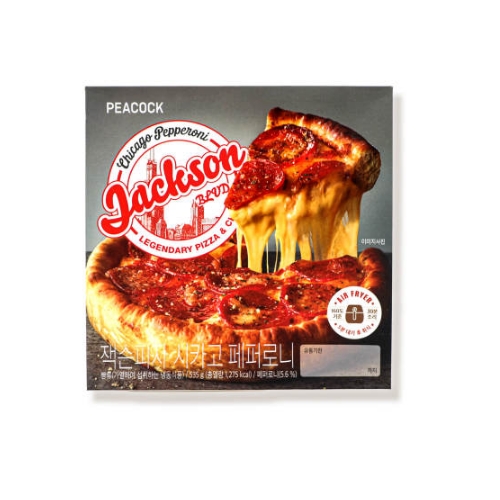 PEACOCK 잭슨피자 시카고 페퍼로니 535g