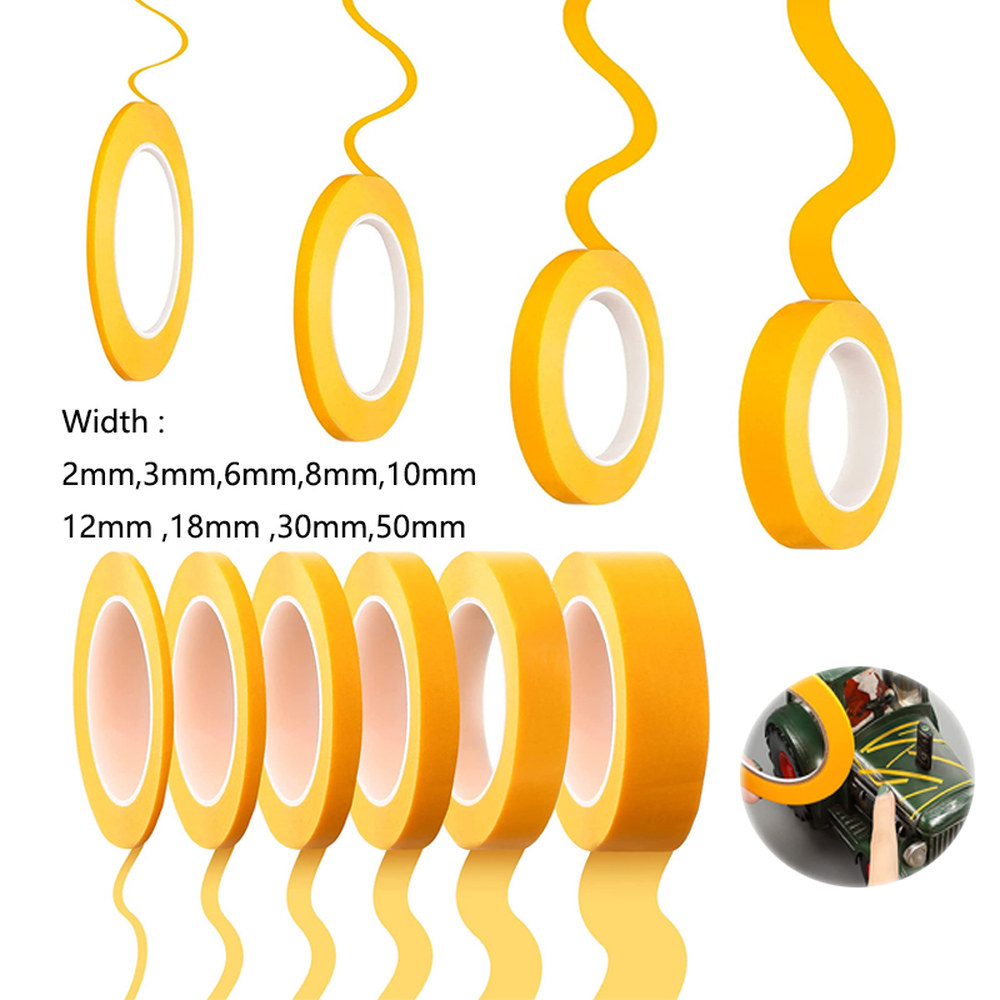 1pcs 2-50mm 마스킹 테이프 접착 질감 종이 자동차 페인트 장식 그림에 대 한 마크 없이 원활한 손 눈물