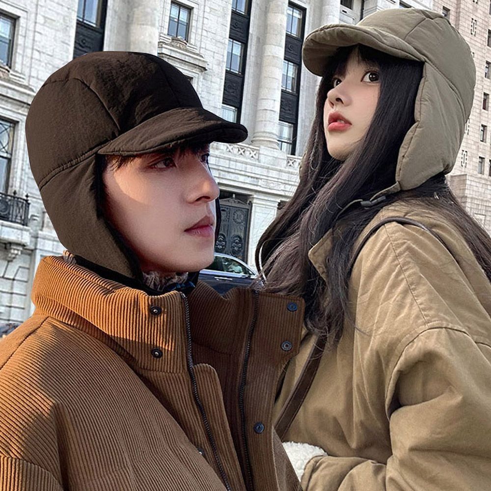 남성 여성 겨울 모자 버클 패딩 귀달이 모자