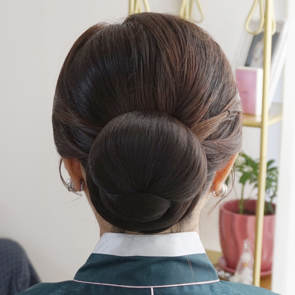 살롱드메리 고운 가발 가채 가모 한복 혼주 올림머리 똥머리 한복머리장식 1개