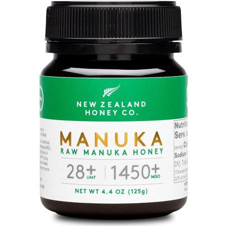 New Zealand Honey Co Raw Manuka Honey UMF 28 MGO 1450 UMF 124 7g4 4온스 125g 1개