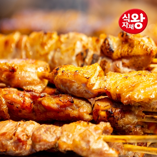 식자재왕 숯불닭꼬치 700g 350g 2팩 간장소스 매운맛 1개 2개 4개 닭다리살