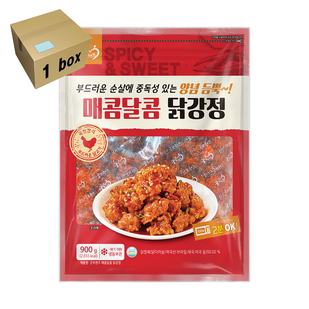 굿프랜즈 매콤달콤 닭강정 1box 900g x10