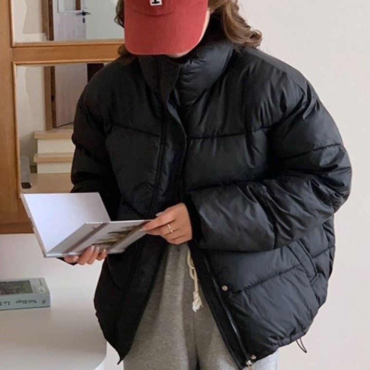 여성 겨울 재킷 하프 패딩 귀여운 캐주얼 스타일