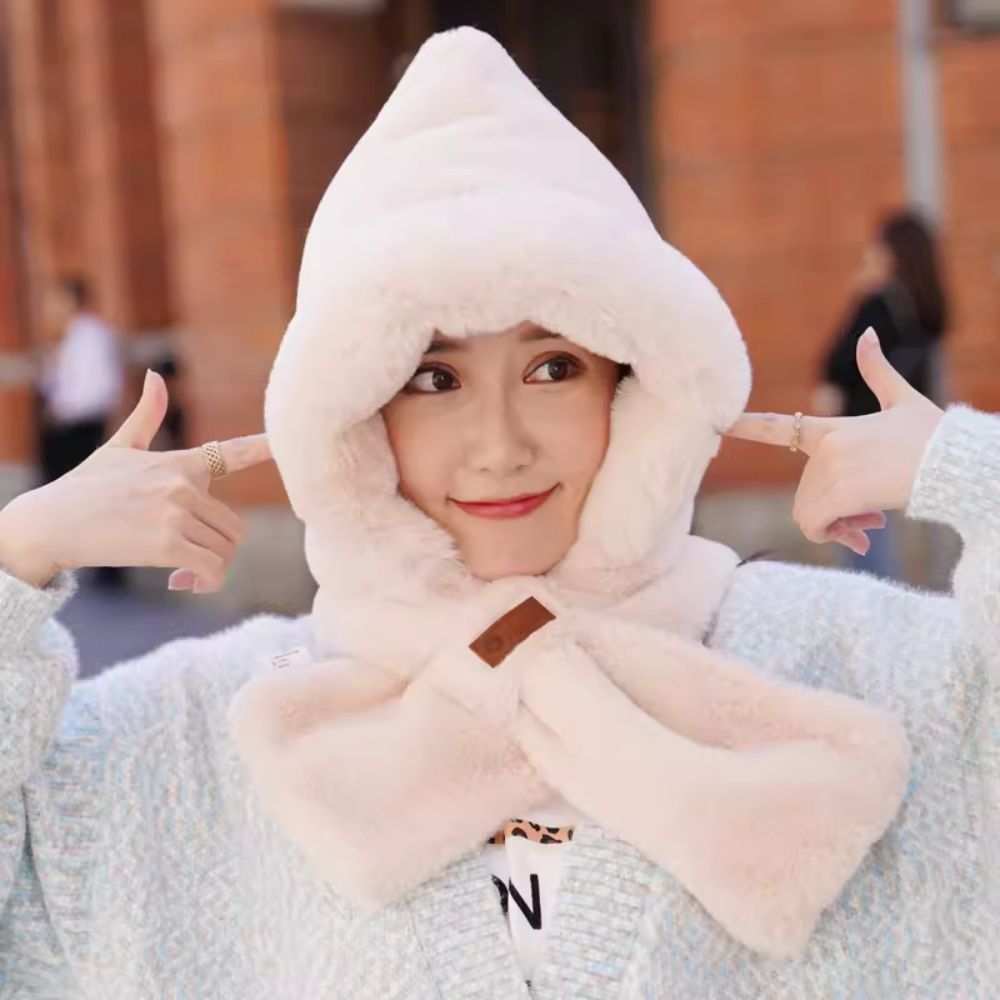 털 모자 머플러 목도리 세트 일체형 데일리
