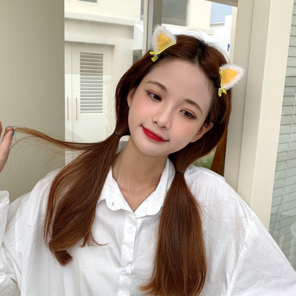 고양이귀 귀여운 헤어 머리 집게핀