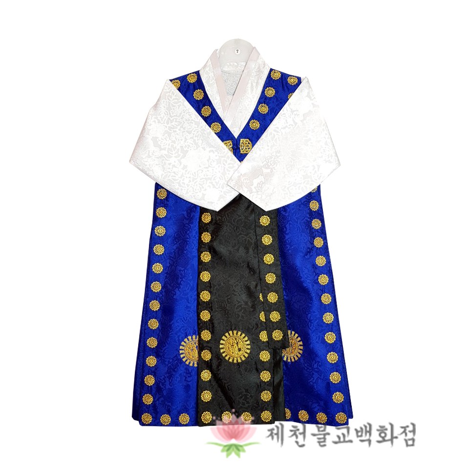 F 꽃가라 금수 도령복 1세 성인용 - 남색