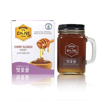 강원6차산업 영월 강원허니원영농조합 강원도를 담은 벌꿀 벚꽃꿀 500g 핸들컵