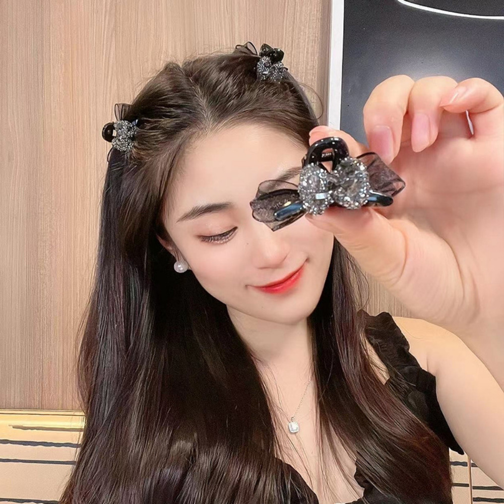 큐빅 크리스탈 공주 헤어 집게 핀
