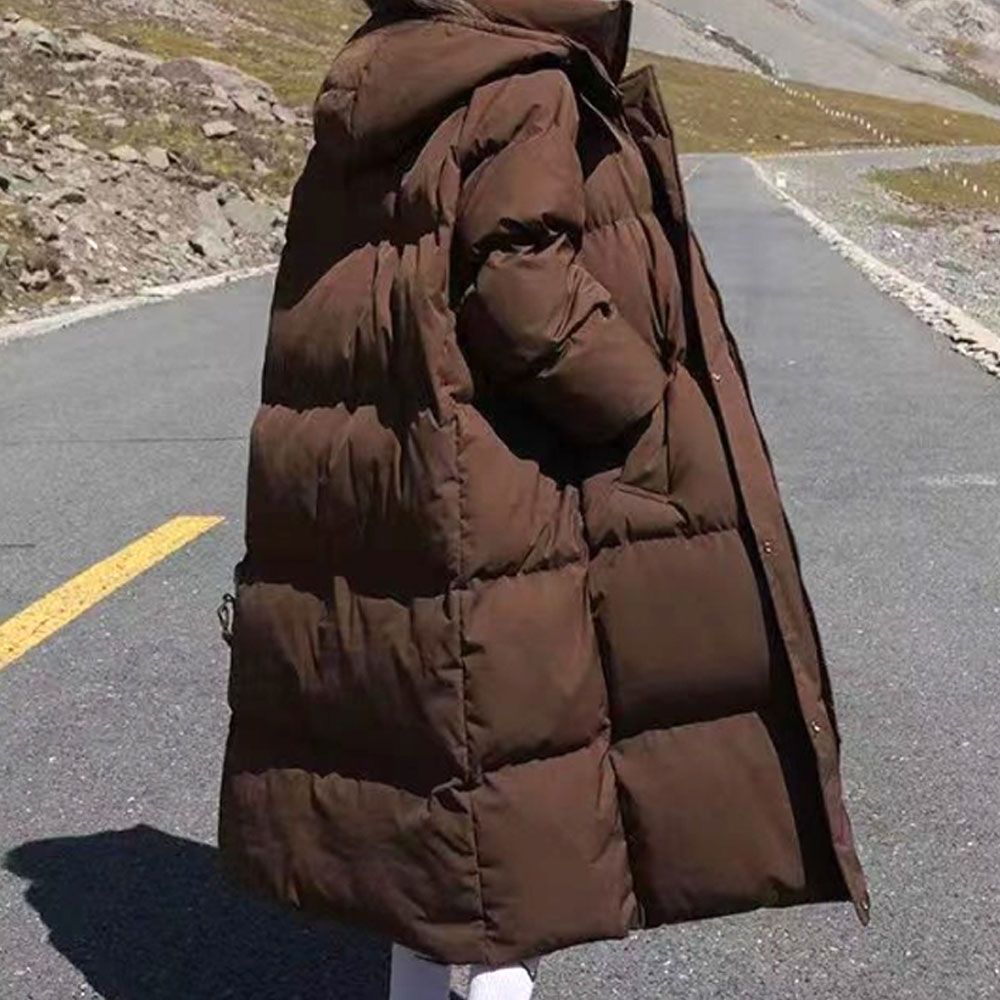 여자 보세 기장 긴 롱 패딩 점퍼 스타일