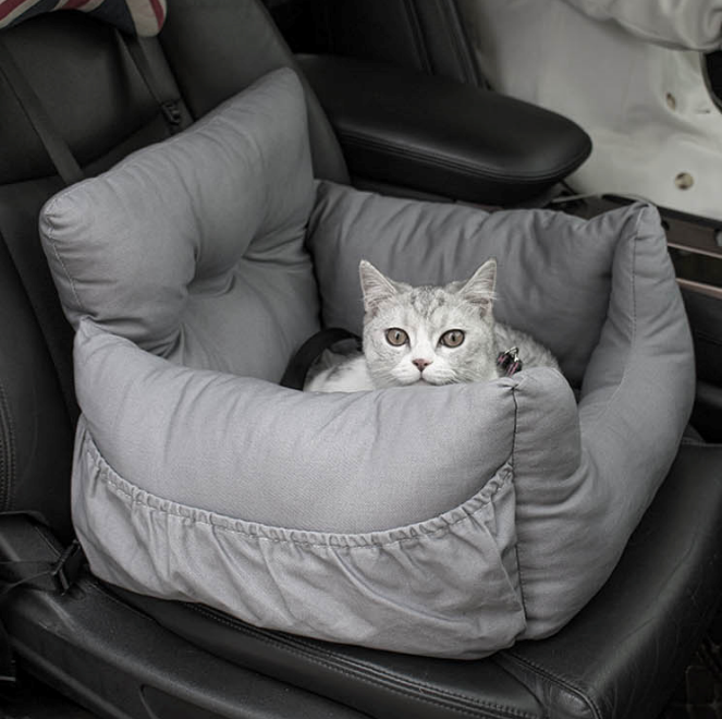 반려 동물 강아지 댕댕이 고양이 자동차 쿠션 카시트 차콜
